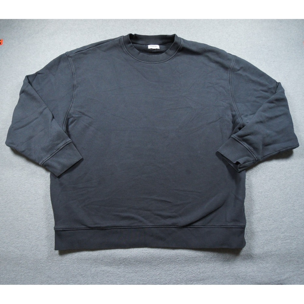 Mate Sweatshirt Womens‎ M/L Gray Crewneck Oversized Pullover Ladies Casual
